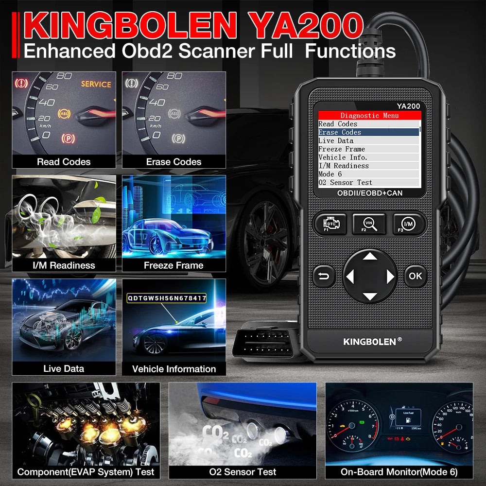 OBD2 Scanner | Multilingual Engine Code Reader, Voltage Test & Free Lifetime Updates