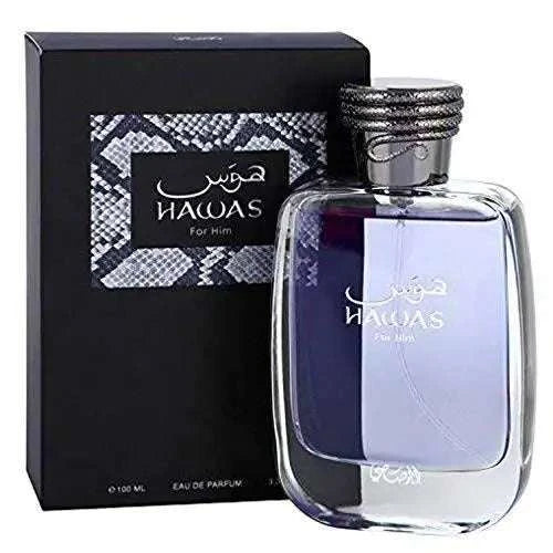 RASASI Hawas Black For Men - Eau de Parfum Spray 3.4 Oz