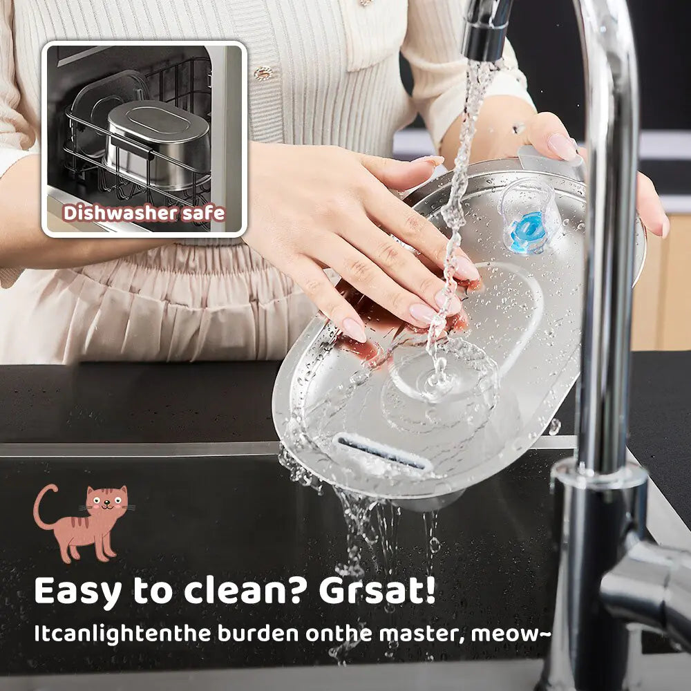 Stainless Steel Cat Water Dispenser – Durable, Hygienic, & Stylish Continuous Water Fountain for Happy, Hydrated Kitties