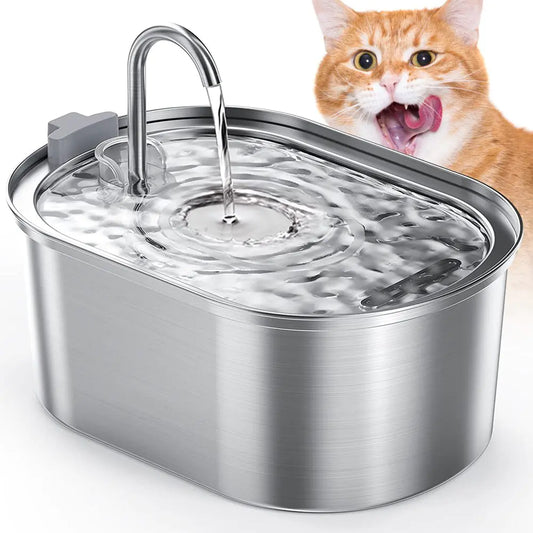 Stainless Steel Cat Water Dispenser – Durable, Hygienic, & Stylish Continuous Water Fountain for Happy, Hydrated Kitties