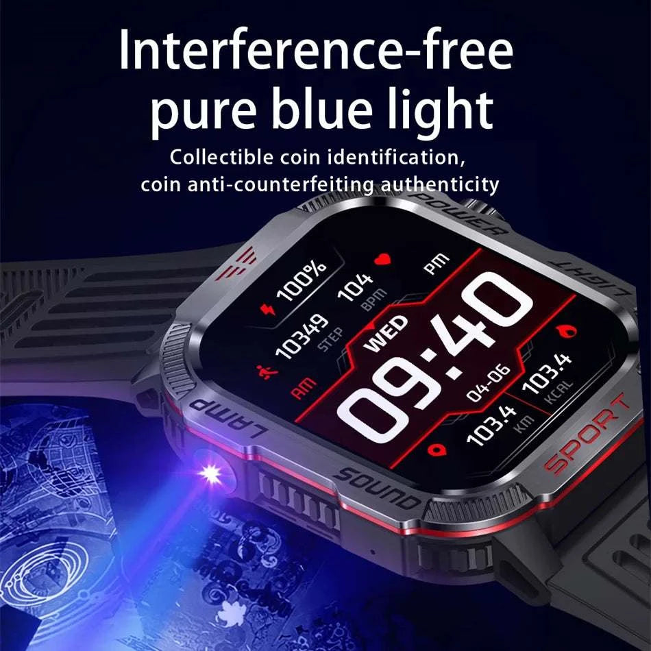 Huawei Xiaomi Military GPS Smart Watch Men - Flashlight Compass Waterproof