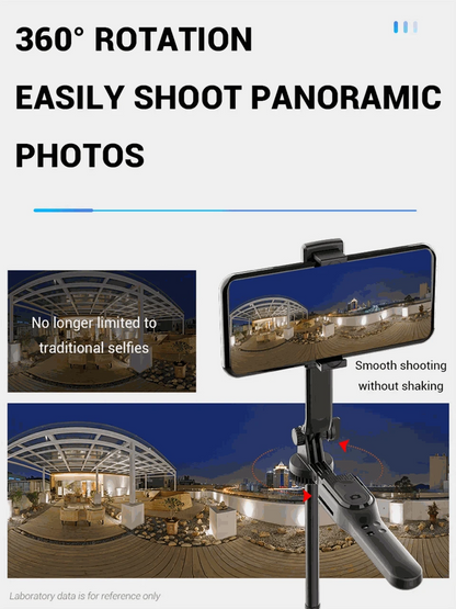 1750mm Wireless Extendable Selfie Stick Tripod with LED Light