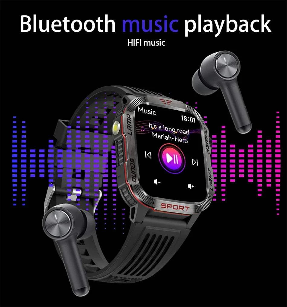 Huawei Xiaomi Military GPS Smart Watch Men - Flashlight Compass Waterproof